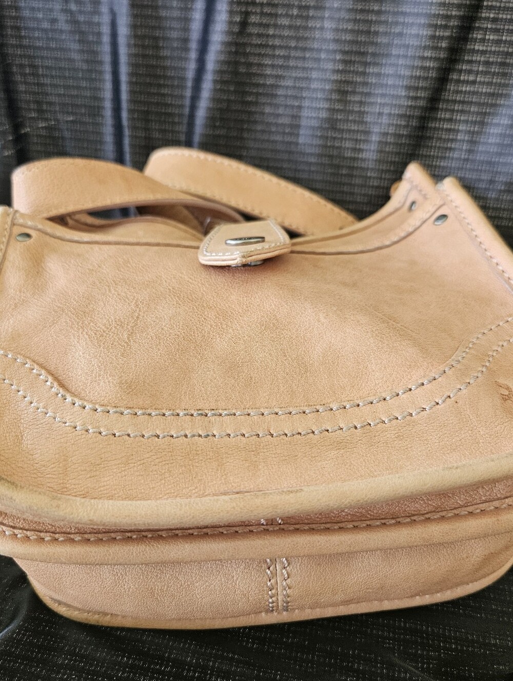 FRYE CROSSBODY HANDBAG, FRYE TAN LEATHER BAG - Picture 5 of 12